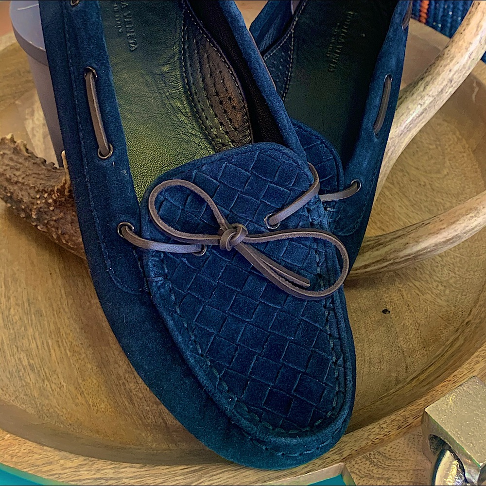 Bottega Venetta Driving Loafer in Navy - Size 38